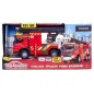 Volvo Straż Pożarna Auto Ze Światłem I Dźwiękiem Z Ruchomymi Elementami Majorette 3+