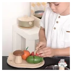 Warzywa Z Deską Do Krojenia Zestaw Drewniany Plan Toys 18M+