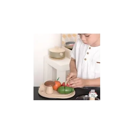 Warzywa Z Deską Do Krojenia Zestaw Drewniany Plan Toys 18M+