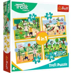 PUZZLE 4W1 TREFLIKI NA WAKACJACH 207 ELEMENTÓW TREFL 4+