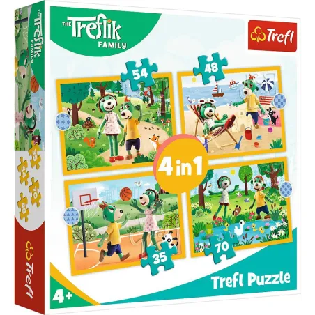 Puzzle 4W1 Trefliki Na Wakacjach 207 Elementów Trefl 4+