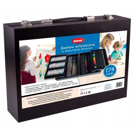 Zestaw Artystyczny 174 Elementy W Drewnianej Walizce Beniamin 3+