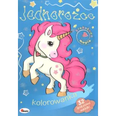 JEDNOROŻCE KOLOROWANKA BROKATOWA MAGIA - AWM
