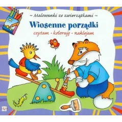 WIOSENNE PORZĄDKI. MALOWANKI ZE ZWIERZĄTKAMI 
