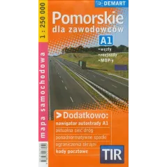 POMORSKIE TIR MAPA SAMOCHODOWA DLA ZAWODOWCÓW 1 : 250 000 - Demart
