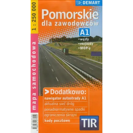 POMORSKIE TIR MAPA SAMOCHODOWA DLA ZAWODOWCÓW 1 : 250 000 - Demart