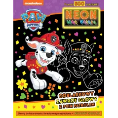 PSI PATROL. ODBLASKOWY ZAWRÓT GŁOWY Z PSIM PATROLEM. NEON. MOC KOLORÓW