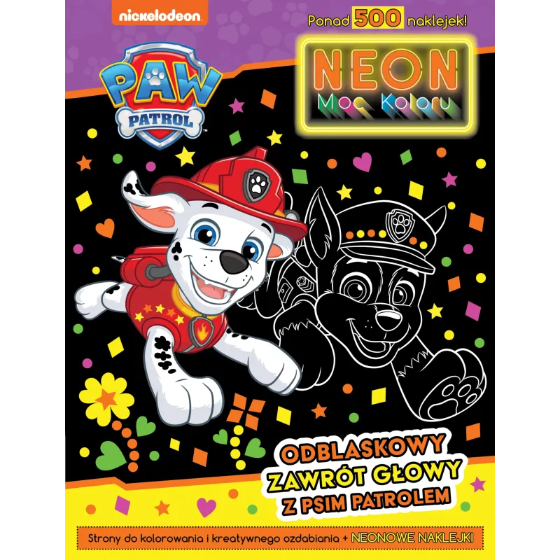 PSI PATROL. ODBLASKOWY ZAWRÓT GŁOWY Z PSIM PATROLEM. NEON. MOC KOLORÓW PSI PATROL. ODBLASKOWY ZAWRÓT GŁOWY Z PSIM PATROLEM. NEON. MOC KOLORÓW