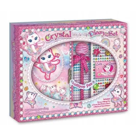 Pamiętnik Z Akcesoriami Do Dekorowania Z Kryształkami Kotka Zestaw Kreatywny Dla Dzieci 6+