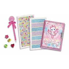 Pamiętnik Z Akcesoriami Do Dekorowania Z Kryształkami Kotka Zestaw Kreatywny Dla Dzieci 6+