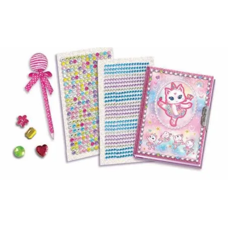 Pamiętnik Z Akcesoriami Do Dekorowania Z Kryształkami Kotka Zestaw Kreatywny Dla Dzieci 6+