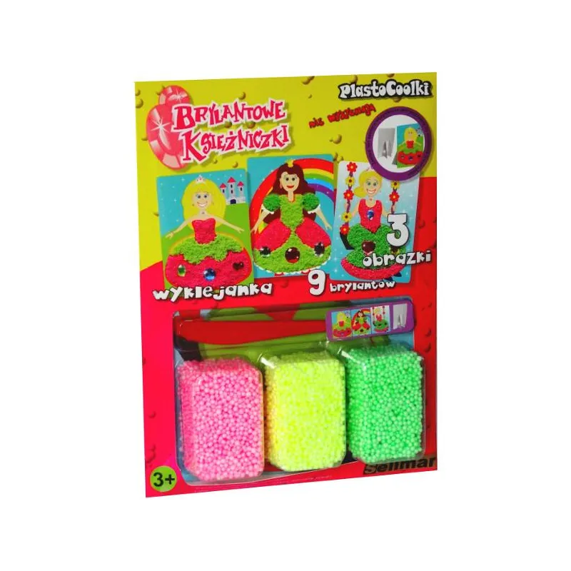 WYKLEJANKA KSIĘŻNICZKI PLASTOCOOLKI KOLOROWE KULKI DO TWORZENIA OBRAZKÓW SELLAMR 3+