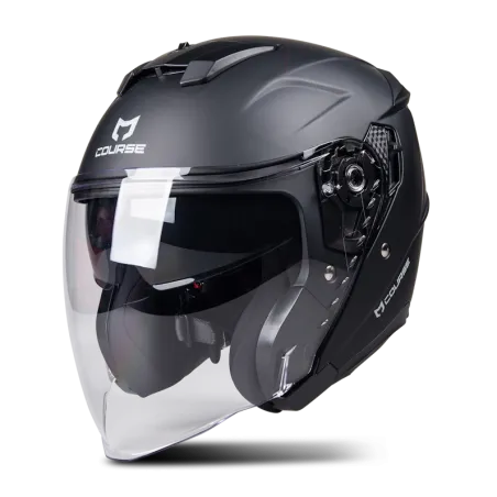 KASK MOTOCYKLOWY OTWARTY MIEJSKI COURSE URBAN XL CZARNY MAT
