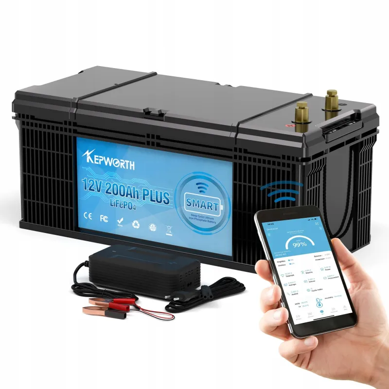 AKUMULATOR LITOWY LiFePO4 KEPWORTH 24V 100Ah BLUETOOTH SOLARY KAMPER JACHT