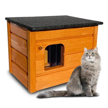 OCIEPLANA BUDA DLA KOTA / MAŁEGO PSA – DREWNIANA, GOTOWA DO UŻYCIA