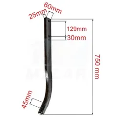 Grządziel Uniwersalna Słupica 750 Mm Do Grubera