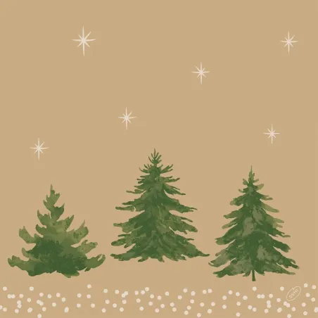 Świąteczne Serwetki Premium Airlaid Humble Trees 40X40 60 Szt Boże Narodzenie