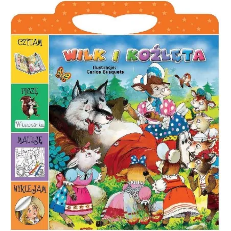 WILK I KOŹLĘTA. CZYTAM, PISZĘ, MALUJĘ, WYKLEJAM - Elżbieta Jarmołkiewicz