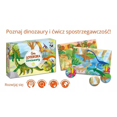 Loteryjka Dinozaury Kapitan Nauka Gra Dla Dzieci Edukacyjna Zabawa 4+