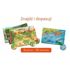 LOTERYJKA DINOZAURY KAPITAN NAUKA GRA DLA DZIECI EDUKACYJNA ZABAWA 4+