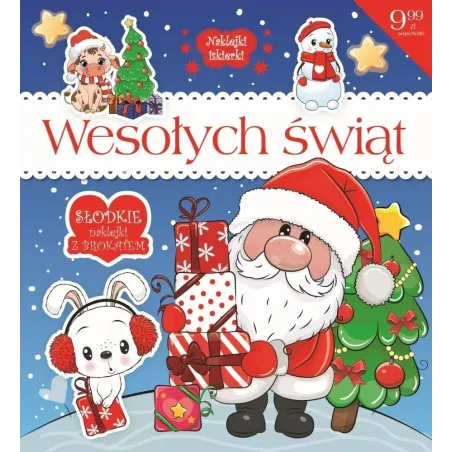 WESOŁYCH ŚWIĄT. NAKLEJKI ISKIERKI