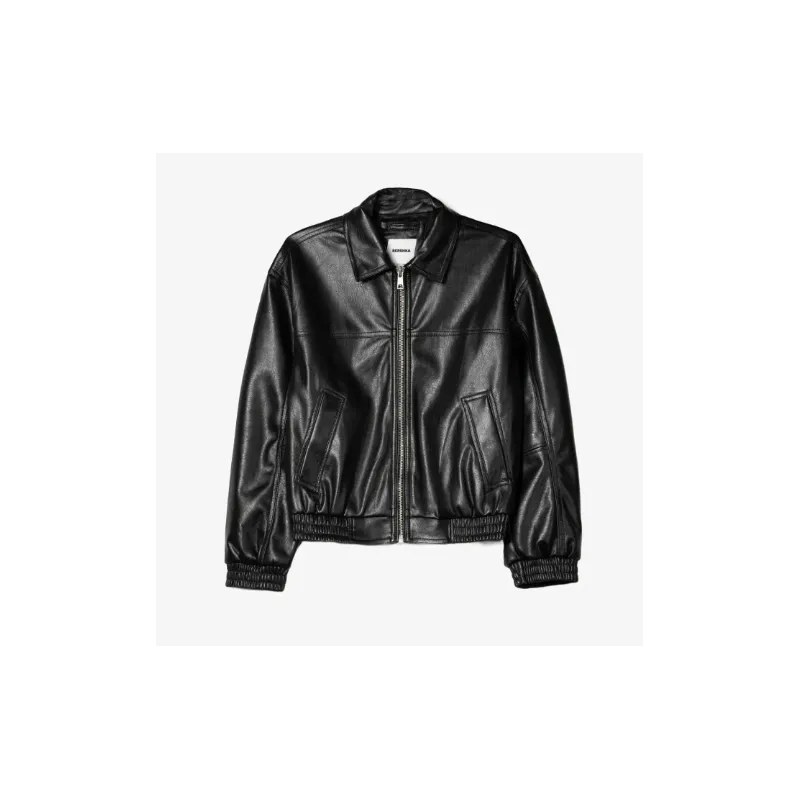 BERSHKA RAMONESKA KURTKA ZE SKÓRY EKOLOGICZNEJ CZARNA XS BERSHKA RAMONESKA KURTKA ZE SKÓRY EKOLOGICZNEJ CZARNA XS