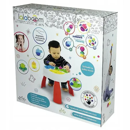 Lalaboom Montessori Stolik Pełen Pomysłów Z Klockami Rozwojowy 18-36M