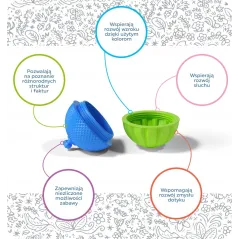 LALABOOM MONTESSORI STOLIK PEŁEN POMYSŁÓW Z KLOCKAMI ROZWOJOWY 18-36M