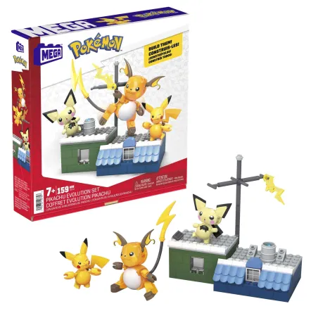 MEGA CONSTRUX POKEMON EWOLUCJA PIKACHU KLOCKI 159 ELEMENTÓW 7+ II GATUNEK
