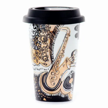 Kubek Termiczny Ceramiczny Saksofon 250 Ml