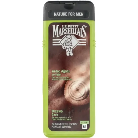 LE PETIT MARSEILLAIS DRZEWO CADE ŻEL POD PRYSZNIC DLA MĘŻCZYZN 3W1 400 ML