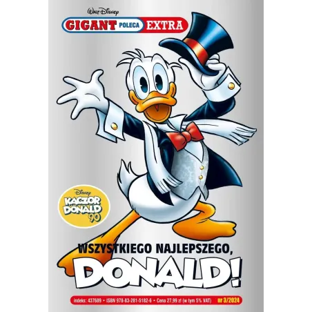 Disney Wszystkiego Najlepszego Donald. Tom 3/2024. Gigant Poleca Extra