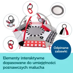 KONTRASTOWA MATA SENSORYCZNA DO ZABAWY 3W1 SENSORY TOYS CANPOL BABIES 0M+