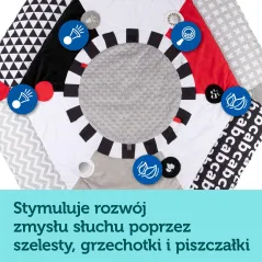 KONTRASTOWA MATA SENSORYCZNA DO ZABAWY 3W1 SENSORY TOYS CANPOL BABIES 0M+