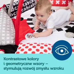 KONTRASTOWA MATA SENSORYCZNA DO ZABAWY 3W1 SENSORY TOYS CANPOL BABIES 0M+