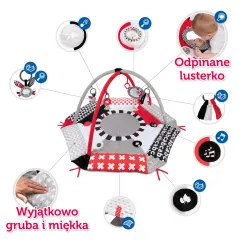 KONTRASTOWA MATA SENSORYCZNA DO ZABAWY 3W1 SENSORY TOYS CANPOL BABIES 0M+