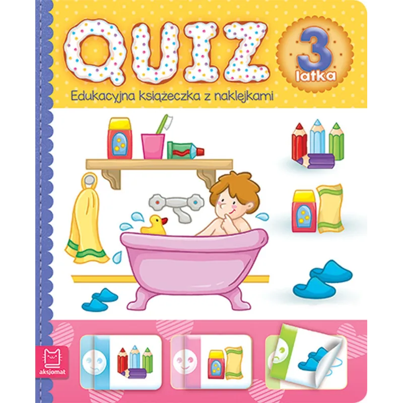 QUIZ 3-LATKA EDUKACYJNA KSIĄŻECZKA Z NAKLEJKAMI - Aksjomat