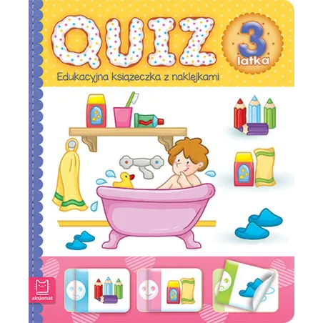 Quiz 3-Latka Edukacyjna Książeczka Z Naklejkami