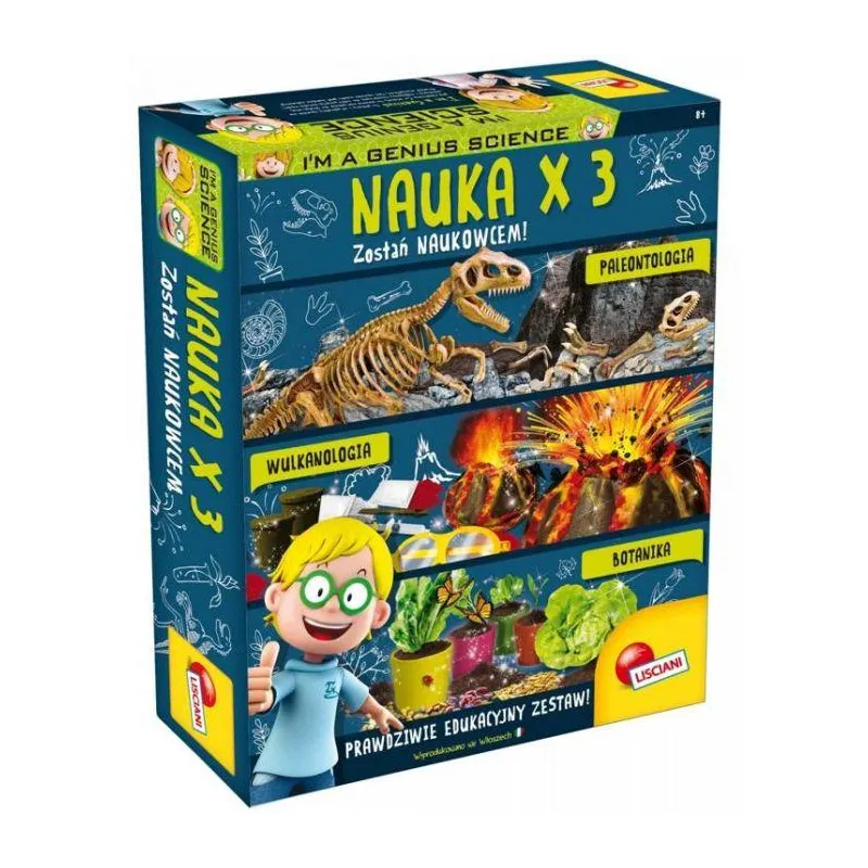 NAUKA X 3 ZOSTAŃ NAUKOWCEM IM A GENIUS ZESTAW KREATYWNY 8+ - Lisciani