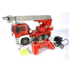 ZDALNIE STEROWANY WÓZ STRAŻACKI MAN DRABINA 55 CM ŚWIATŁA DŹWIĘKI 1:20 DOUBLE EAGLE E517