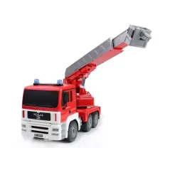 Zdalnie Sterowany Wóz Strażacki Man Drabina 55 Cm Światła Dźwięki 1:20 Double Eagle E517