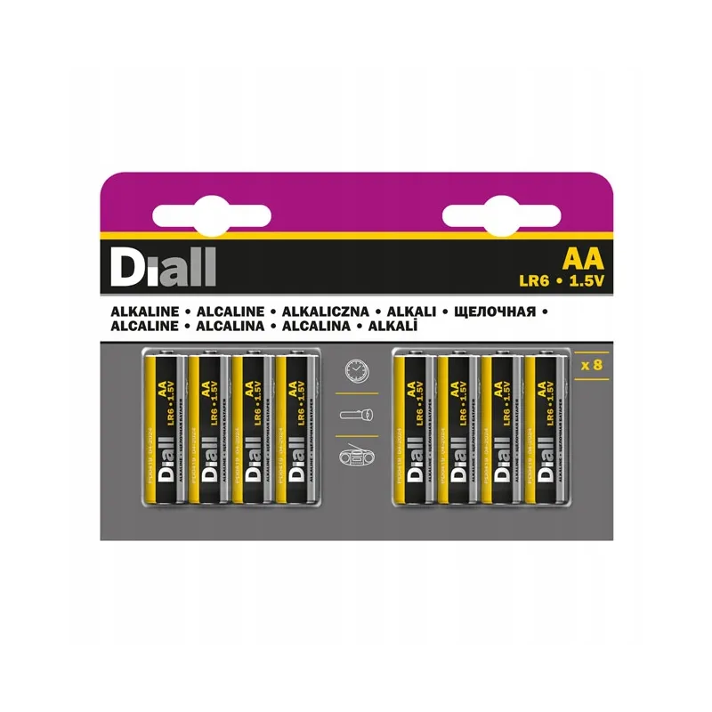 BATERIA ALKALICZNA AA DIALL 8SZT. R6 1.5V