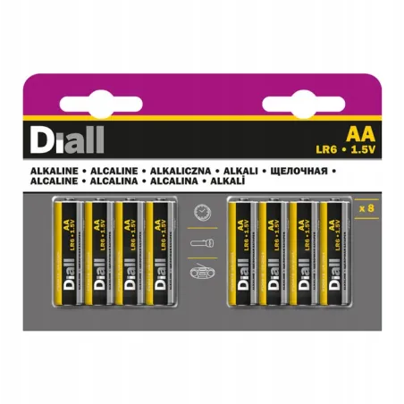 BATERIA ALKALICZNA AA DIALL 8SZT. R6 1.5V