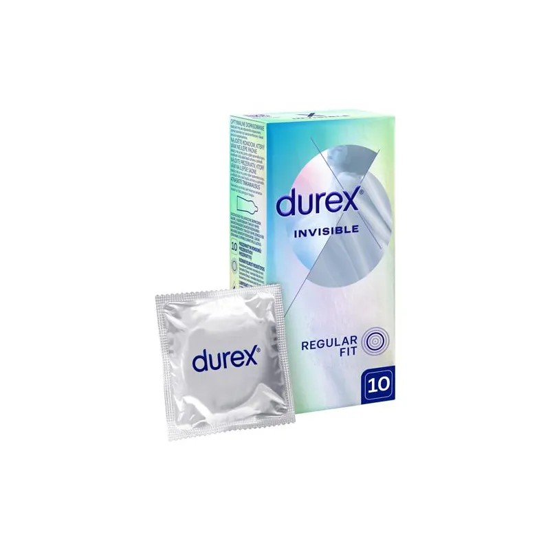 DUREX INVISIBLE SUPERCIENKIE PREZERWATYWY 10 SZT.