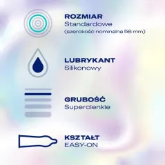 Durex Invisible Supercienkie Prezerwatywy 10 Szt.