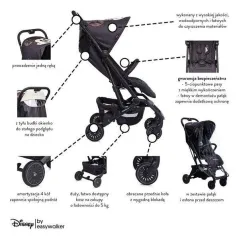 LEKKI WÓZEK SPACEROWY DISNEY MINNIE EASYWALKER BUGGY XS Z FOLIĄ PRZECIWDESZCZOWĄ SPACERÓWKA