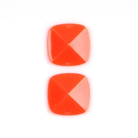 KAMIEŃ KWADRATOWY POMARAŃCZOWY 2 SZTUKI 24X24MM - Rico Design GmbG & Co.