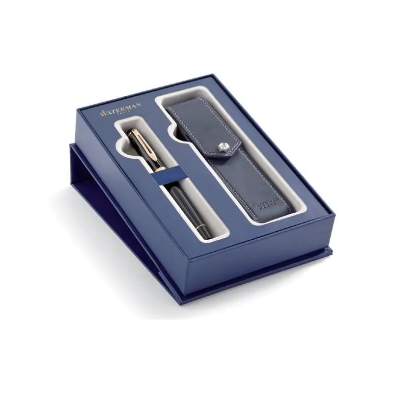 PIÓRO WIECZNE POZŁACANE EXPERT + ETUI SKÓRZANE WATERMAN - Waterman
