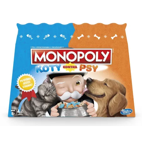 KOTY KONTRA PSY MONOPOLY GRA PLANSZOWA 8+ - Hasbro