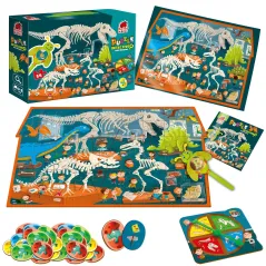 PUZZLE EDUKACYJNE 54 ELEMENTY DETECTIVE DINO MUSEUM ROTER KAFER 6+